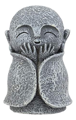 Ebros Japanese Happy Joyful Elated Jizo Monk Miniature Statue 3
