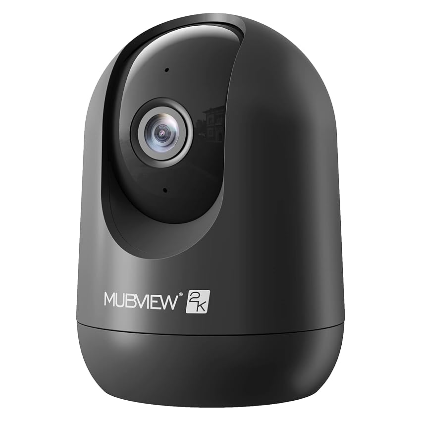 Immagine del prodotto MUBVIEW Telecamera Wifi Interno, 2K Videocamera Sorveglianza Interno WiFi, Tracciamento del Movimento con Sirena, Baby Monitor con AI Rilevamento Umano, Audio Bidirezionale, Visione Notturna, Nero