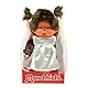 Sekiguchi 244058 - Original Monchhichi Mädchen, Plüschtier mit Brautkleid und Schleifen, ca. 20 cm großes Kuscheltier aus braunem Plüsch, Brown