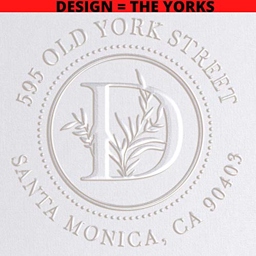Monogram Address Embosser Seal Stamp Personalized Custom Monogram Address Embosser Stamp Wedding Embosser - Thumbnail 5