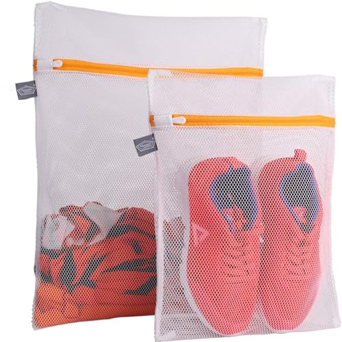 Kimmama Waschmaschinen-Waschbeutel, Honigwaben-Mesh-Wäschesäcke, Dessous-Taschen zum Waschen von Feinwäsche, Packung mit 2 Stück