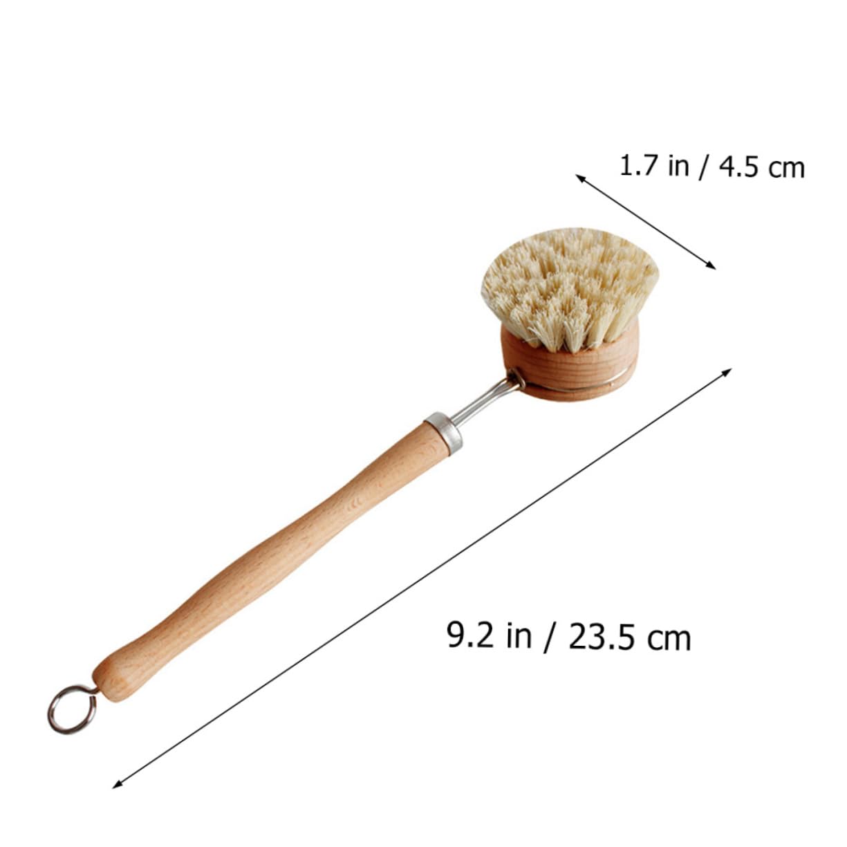 Healeved 2Pcs Kitchen Cleaning Brush Durable Sisal Long Handle Scrubber for Pots Pans Dishes and More Ergonomic Design for Effortless Cleaning