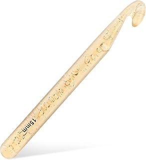 15 mm Crochet Hook, Large Crochet Hooks for Chunky Yarn Ergonomic Knitting Needles Crochet Needle for Beginners and Handmade DIY Knitting Crochet (15 mm)