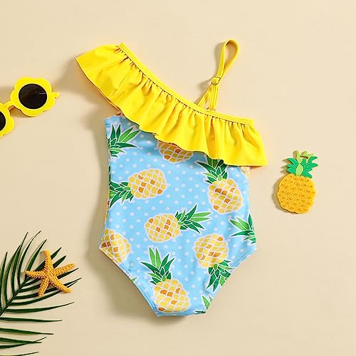 Toddler Girls Swimsuits Bathing Suit One Shoulder Ruffle Swimsuit Baby One Piece Cute Pineapple Swimwear Swimming2