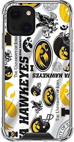 Skinit Clear Phone Case Compatible with iPhone 13 - Officially Licensed University of Iowa Hawkeyes Pattern Design