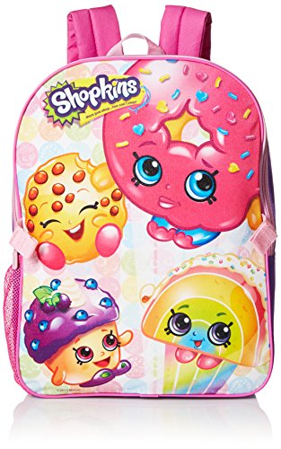 Shopkins Little Girls Backpack with Lunch, Pink, One Size