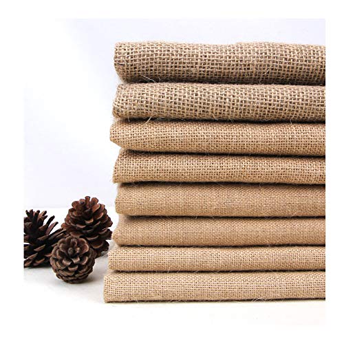 Tissu en Lin Naturel Tissu de Toile de Jute Tissu Jute Naturel Vintage,150 cm de Large (vendu Au Mètre) Cover