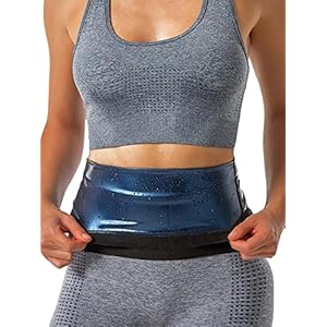 MakeMeChic Women’s Sweat Belt Workout Sports Belly Band Waist Trainer Trimmer Slimming Shapewear