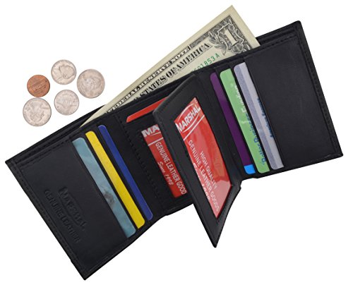 Marshal RFID Camouflage Blocking Men's Leather Camo Classic Trifold ID Card Holder Wallet3