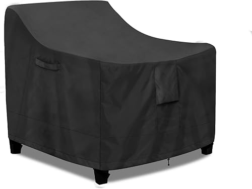 PureFit Fundas para sillas de exterior, impermeables, para muebles de patio, muebles de exterior, con ventilación de aire y asas acolchadas, se