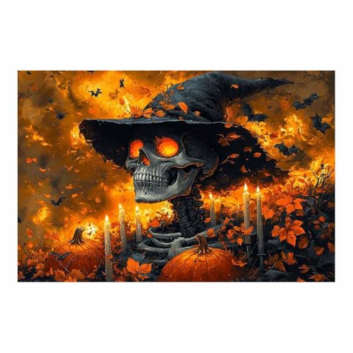 Poster Halloween squelette toile de haute definition sans reflet pour decoration murale durable