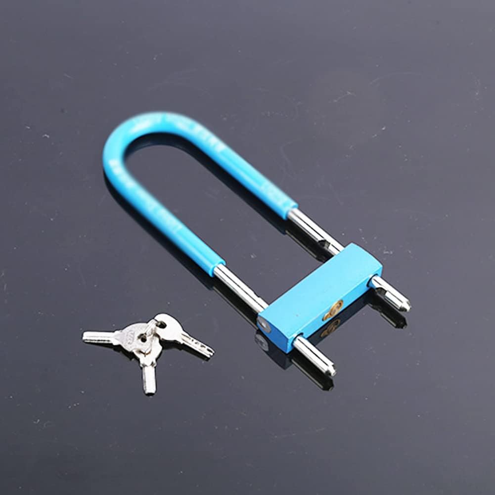 Heavy Locks Bike U-Lock with Keys, Bike U-Lock Steel Bicycle Heavy Duty U Locks Glass Door U-Lock for House Door Bike Office U-Locks for Bicycles