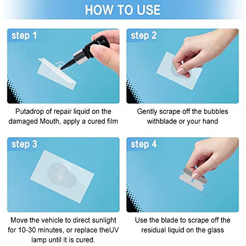 image for MuiSci Glass Repair Kit, Car Windshield Crack Repair Resin Kit, Easy t