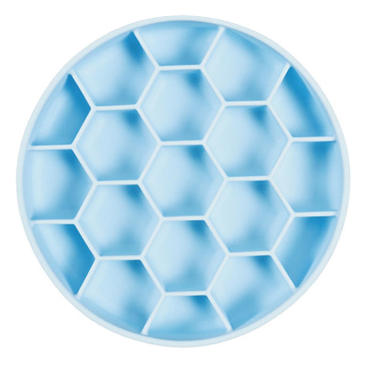 Ciotola Slow Feeder in Silicone Antiscivolo per Cani e Gatti Mangiatoia Anti-ingozzamento con Ventosa Design Compatto e Resistente per Piccoli Animali Colore Blu