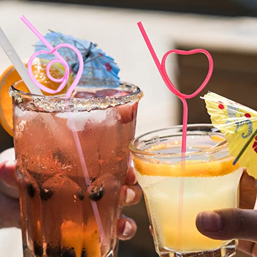 40 pitillos rojos en forma de corazón para fiestas miniatura 4