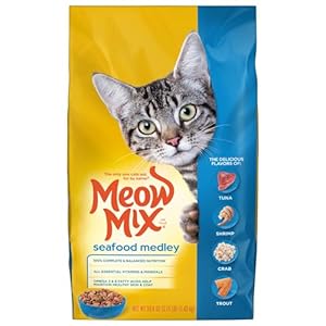 Meow Mix Seafood Medley Dry Cat Food, 3.15 Pound Bag (Pack of 4)