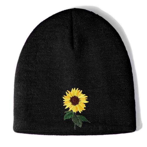 Bavace Girasole Regali Cappello Beanie per le Donne Incoraggiamento Inspirational Incoraggiamento Cheer Up Get Well Regali per Donne Amiche Sorelle Stuff, nero, Taglia unica