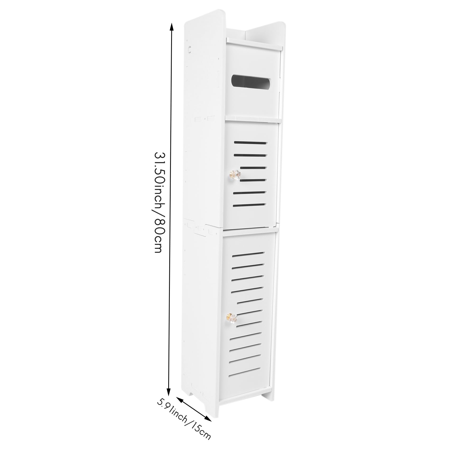 Gabinete de almacenamiento de baño de PVC blanco para espacios pequeños sobre el inodoro, diseño de esquina, solución de almacenamiento compacta y elegante (blanco)