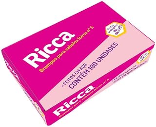 Grampo para Cabelo N°5 Loiro, Ricca, Caixa con 100 Pcs
