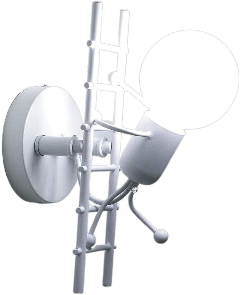 Hyuduo Modern Wall Lamp with E27 Socket Adjustable Metal Bedroom Wall Light for Kids Room Living Room & Cafe Decor (11 x 6.7 x 3.9 Inches)