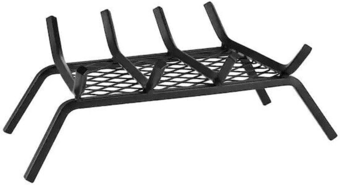 Fireplace Grate Solid Steel for Wood Burning Fireplaces Heavy Duty Accessory Wood Stove Grate for Outdoor Chimney Hearth Wood Stove Burning Rack Holder