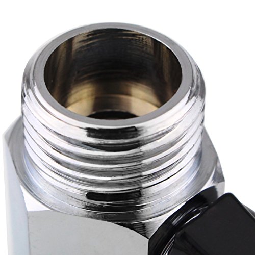 Yoo.mee Shut-Off Brass Ball Valve 1/2'' Standard Connections With Polished Chrome Finish #TOP3