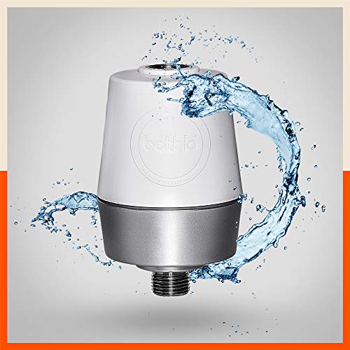 Bathla QuaSoft 3499 Shower & Tap Filter - Reduces Hair Fall and Protects Skin Against Hardwater (Silver, White