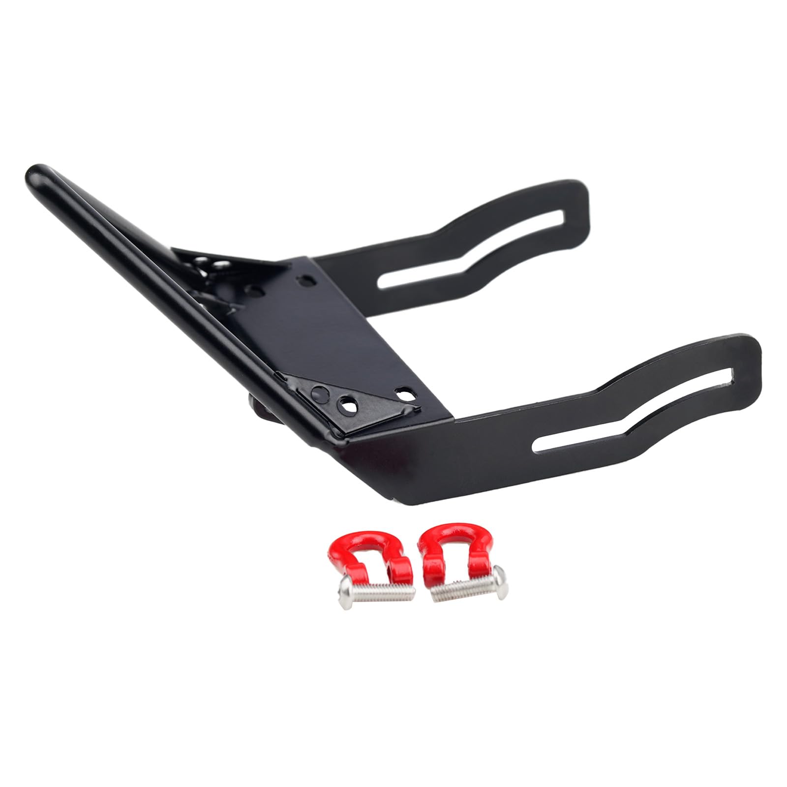 TGCWENG Metal Front Bumper with Winch Mount Shackles for 1/10 Axial SCX10 RC Crawler Upgrade