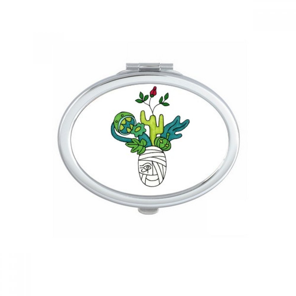 Miroir de maquillage portable mignon Horus pour retouches faciles