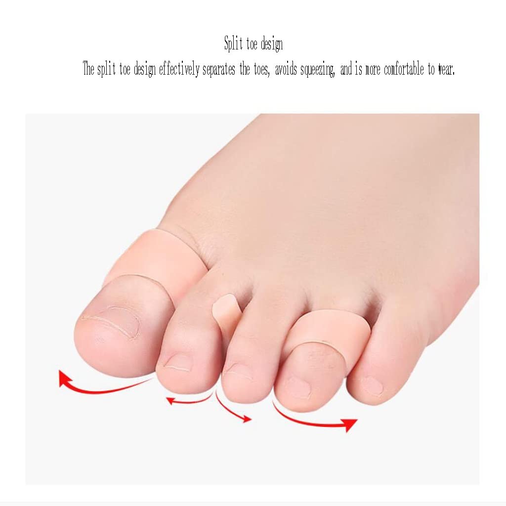 Separadores de Dedos de Gel, cojín Divisor, Corrector de Hallux Valgus, Almohadilla Suave Protectora de separación, Clip para pies, previene los Dedos en Martillo, Alivia el Dolor superpuesto