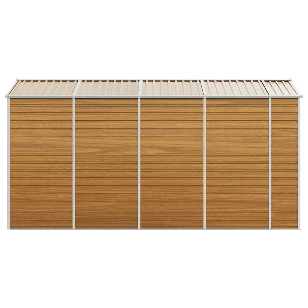 Caseta para electrodomésticos, 191 x 385 x 198 cm, acero galvanizado, color marrón claro