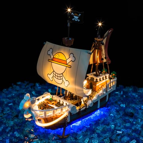 LocoLee RC Light kit Compatible with Lego 75639 The Going Merry Pirate Ship ONE Piece - No Model Only Light, LED Lighting Accessories Compatible with Lego Forward Merry Pirate Ship (RC Version)