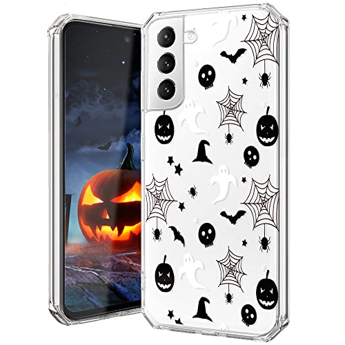 Coque Samsung S22 Halloween citrouille anti-choc silicone transparente
