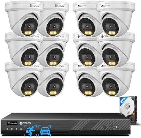 Amazon.com: 4COVR 16 Channel PoE Security Camera System, 2-Way Talk ...