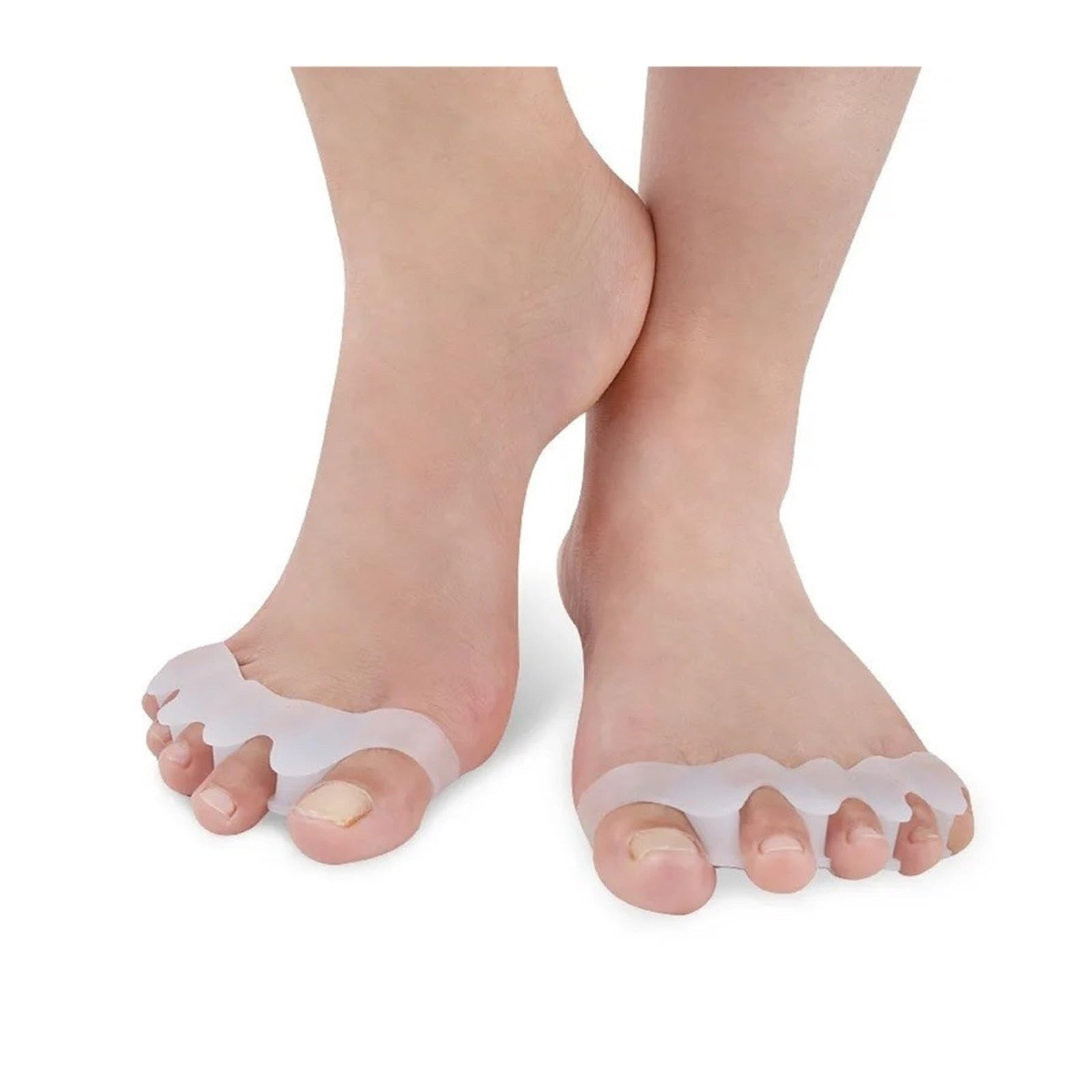 Silicone Toe Separator Stretcher Bunion Protector Finger Pain Relief Foot Care 5 Colors(MUDE)
