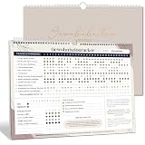 BIROYAL Habit Tracker Kalender 2026, Gewohnheitstracker Undatierter, Wandkalender mit 12 Gewohnheiten - 24 Seiten, 286x218mm, Tracke tägliche, wöchentliche & monatliche Gewohnheiten