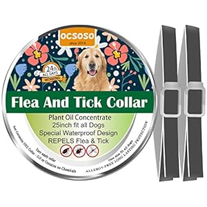 Flea Collar for Dogs and Cats, Dogs Flea and Tick Collar, Pet Flea & Tick Collar Fit of Large Medium Dog and Cat – 25 Inch
