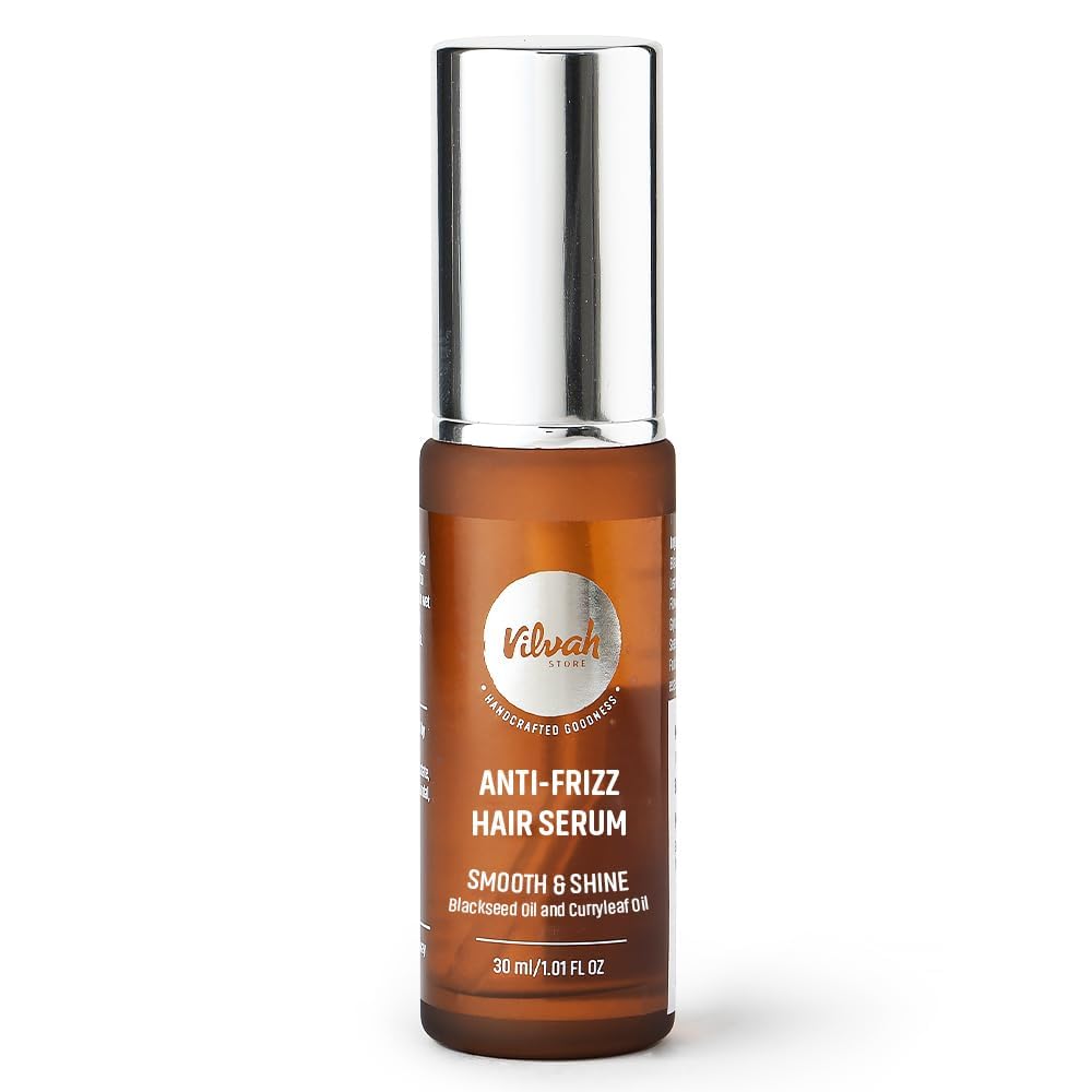 Vi’lv-ah Store Anti Frizz Hair Serum | Tames Frizz And Flyaways | Prevents Split Ends And Breakage | Silicone Free | For Women & Men | For All Hair Types | 30ml Vi’lv-ah Store Anti Frizz Hair Serum | Tames Frizz And Flyaways | Prevents Split Ends And Breakage | Silicone Free | For Women & Men | For All Hair Types | 30ml