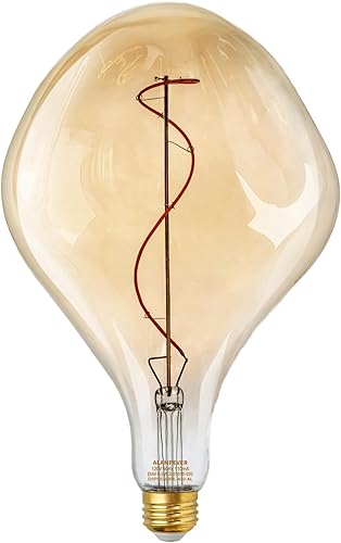 Miniatura 8 de ALAMPEVER Bombillas Edison decorativas LED regulables de gran tamaño 40 W, 2200 K blanco cálido, base E26, 7 W, acabado de vidrio ámbar (TT80T24)