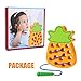 USATDD Wooden Lacing Pineapple Threading Toys Montessori Wood Block Puzzle Travel Game Early Learning Fine Motor Skills Airplane Car Educational Gift for 1 2 3 Years Old Toddlers Baby Kids