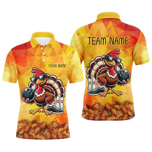 Personalized Funny Turkey Autumn Bowling Shirts –Jersey, Custom Shirts, Team Bowling