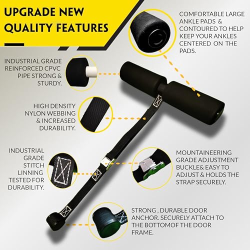 Image of Chaken Nordic Curl Hamstring Strap -Home Gym Fitness Exercise Equipment for Men and Women Workout for Abs and Strength Anywhere Jim Kit for Calisthenics Curl Leg Exercising Set Machine