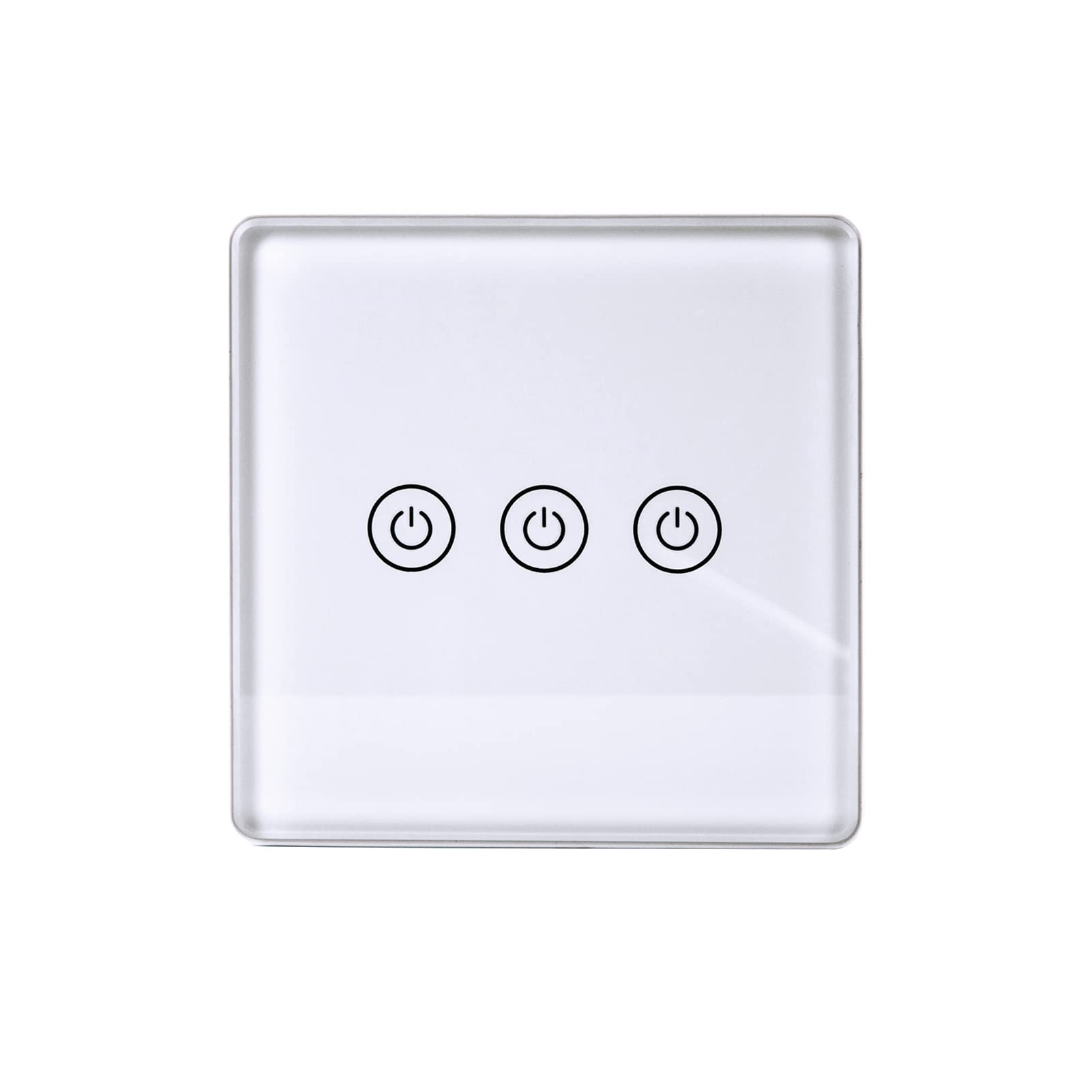 wifi smart light switch wall touch switch app remote control voice control timer function compatible with assistant/alexa/ifttt, 3 gang