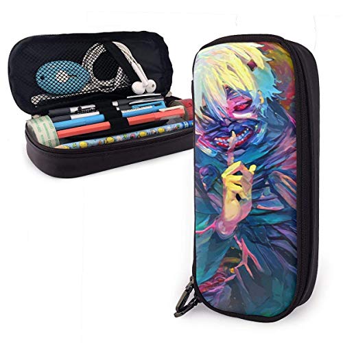 Preisvergleich Produktbild Federmäppchen Großraumspeicher Stift Bleistiftbeutel Schreibtisch Organizer Praktischer Taschenhalter mit Reißverschluss - Ken Kaneki One Eyed King