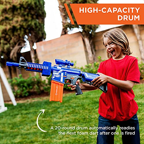 Best Choice Products Kids Motorized Foam Dart Blaster, Toy Combat Battle Set W/Electric Motor, High-Capacity Drum, 20 Soft Darts, Long Distance Shooting - Multicolor #TOP1