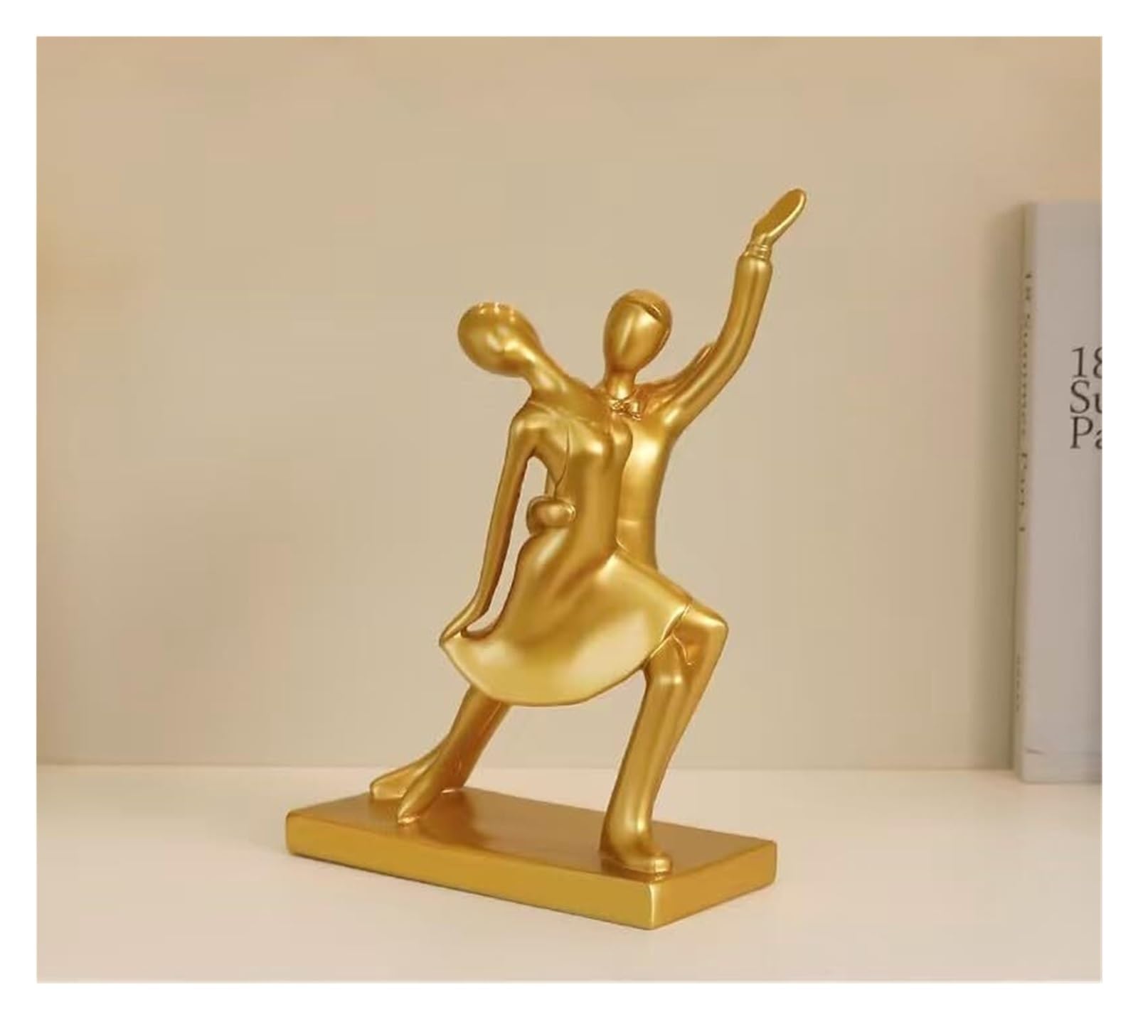 JJJing5 Decor Decorative Nordic Abstract Figure Sculpture 6 Styles To Choose Nightstand Accessories(Golden Hug Style)