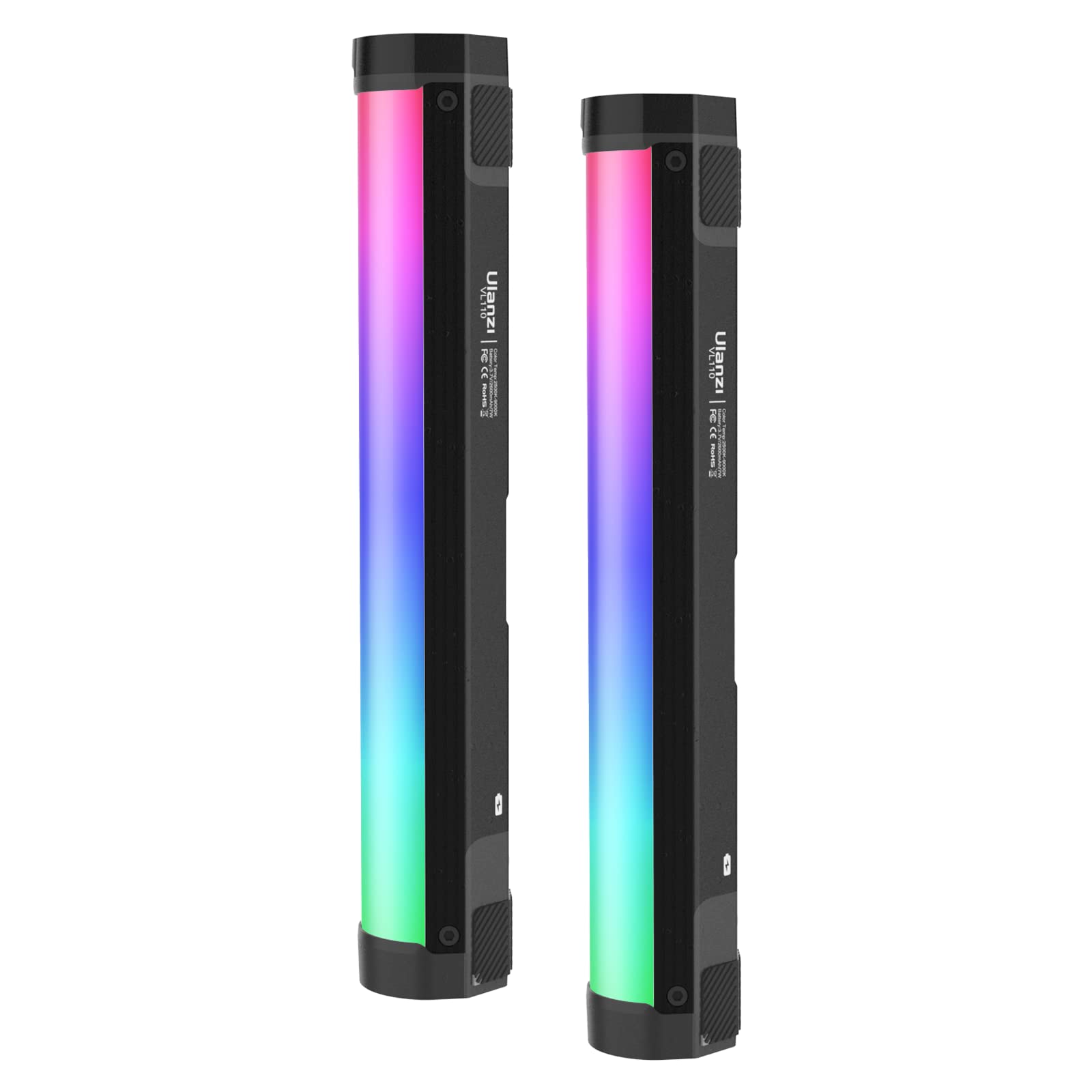 ULANZI VL110 2 Pack Handheld Light Wand, 360° RGB LED Video Light