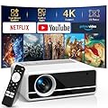 ?Netflix Included?PANSEBA 4K Smart Projector with WiFi Bluetooth, Auto Keystone Correction, 2S Fast Focus, Portable Outdoor Movie Projector for Gaming Phone Laptop