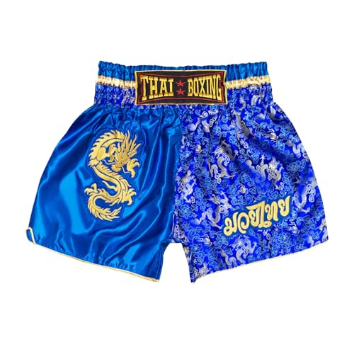 Youth Muay Thai Shorts for Kids (4 Years - 10 Years) Boxing Kickboxing MMA Training Trunk for Boys and Girls2