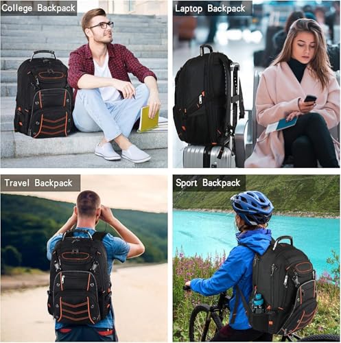 Image of VECKUSON 18.4 Laptop Backpack for Men, 55L Extra Large Gaming Laptops Backpack,TSA Friendly Flight Approved and RFID Anti-Theft Pocket
